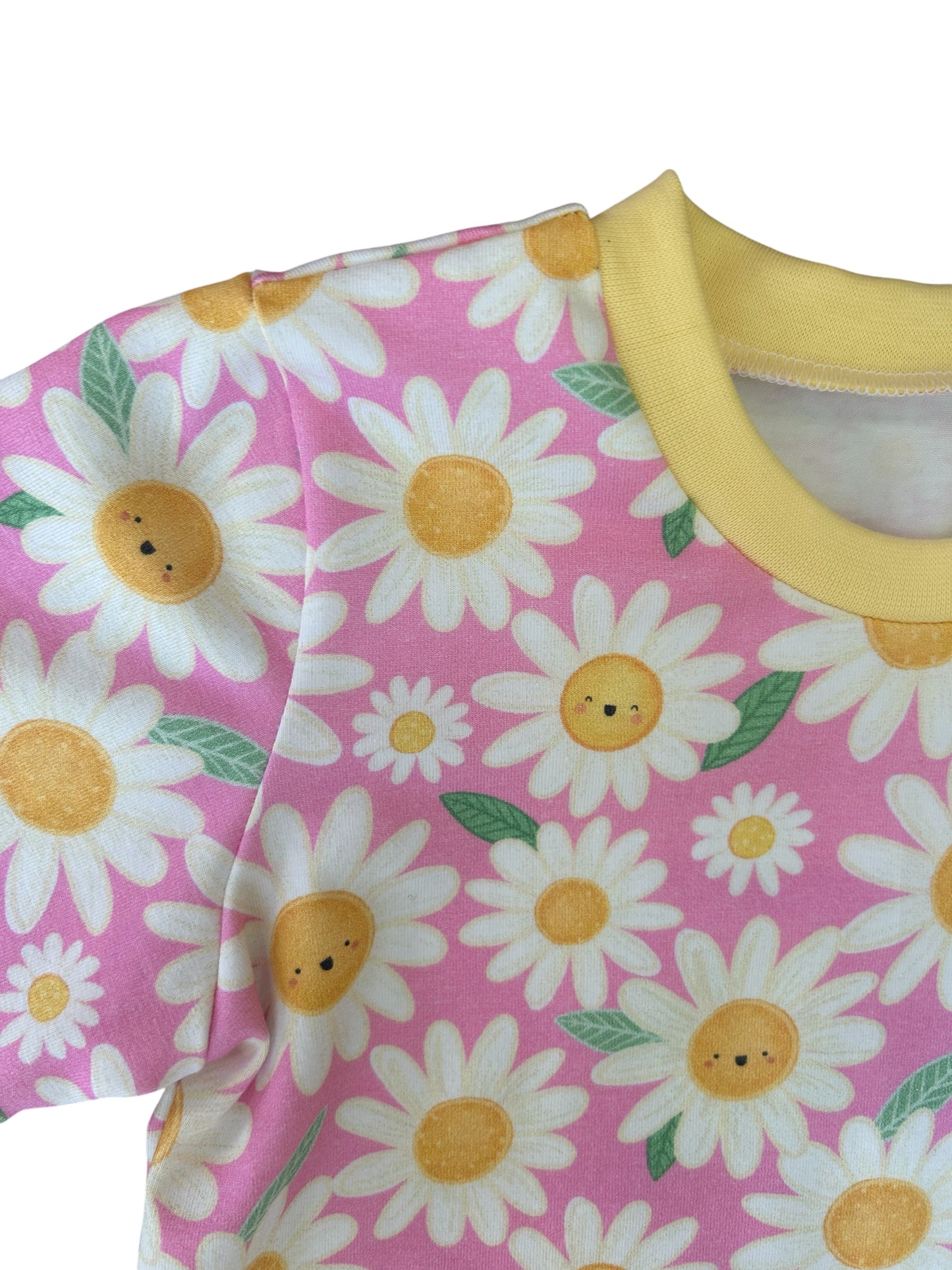 Happy Daisies Short Sleeve Baby & Toddler Jersey Dress