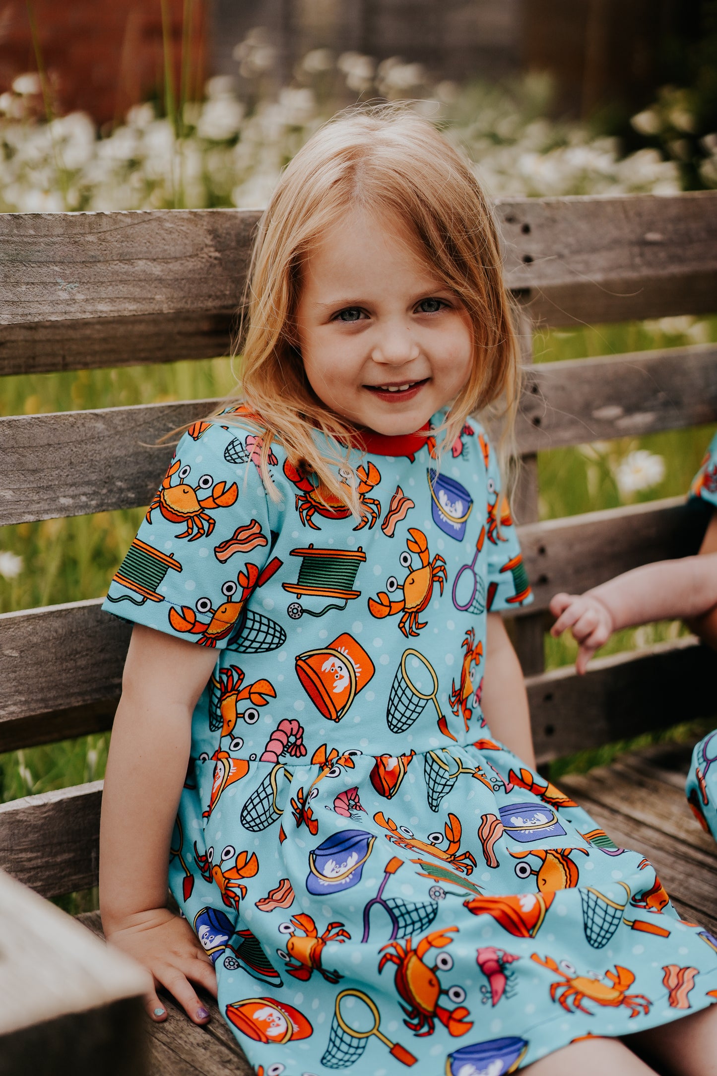 Jeremy the Crab Short Sleeve Baby & Toddler Jersey Dress