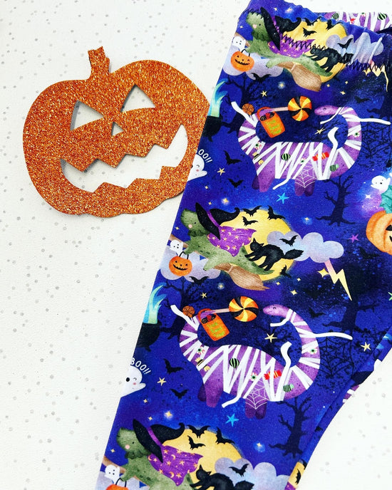 Spooky Pumpkins Halloween Toddler & Children's Jersey Leggings