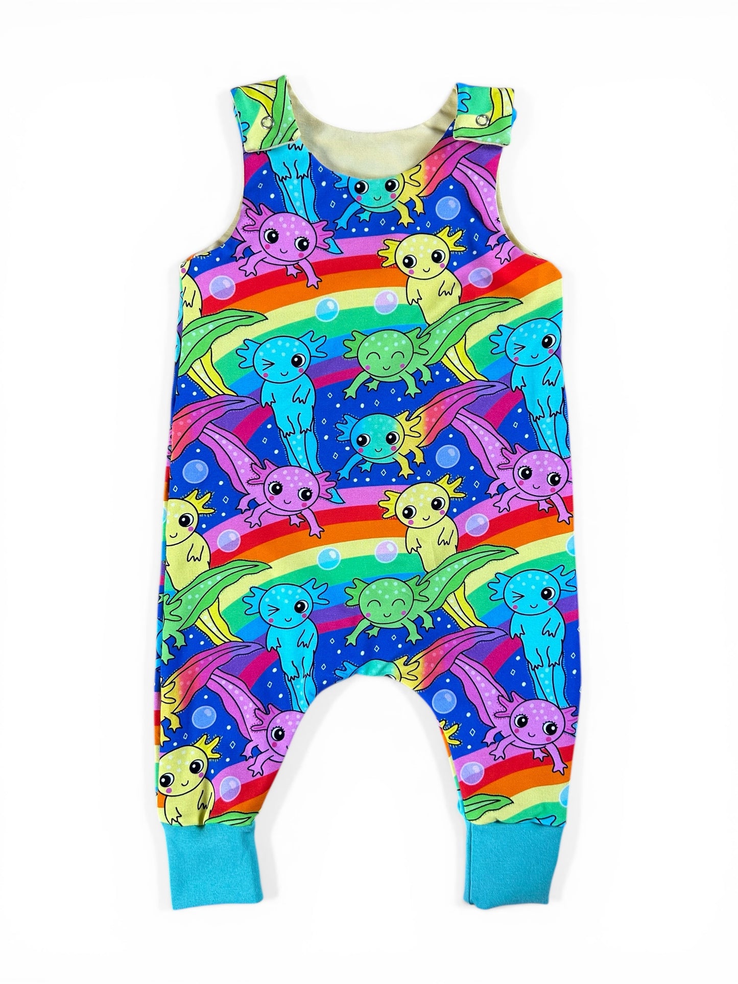 Axelotl Rainbow Baby & Toddler Jersey Romper