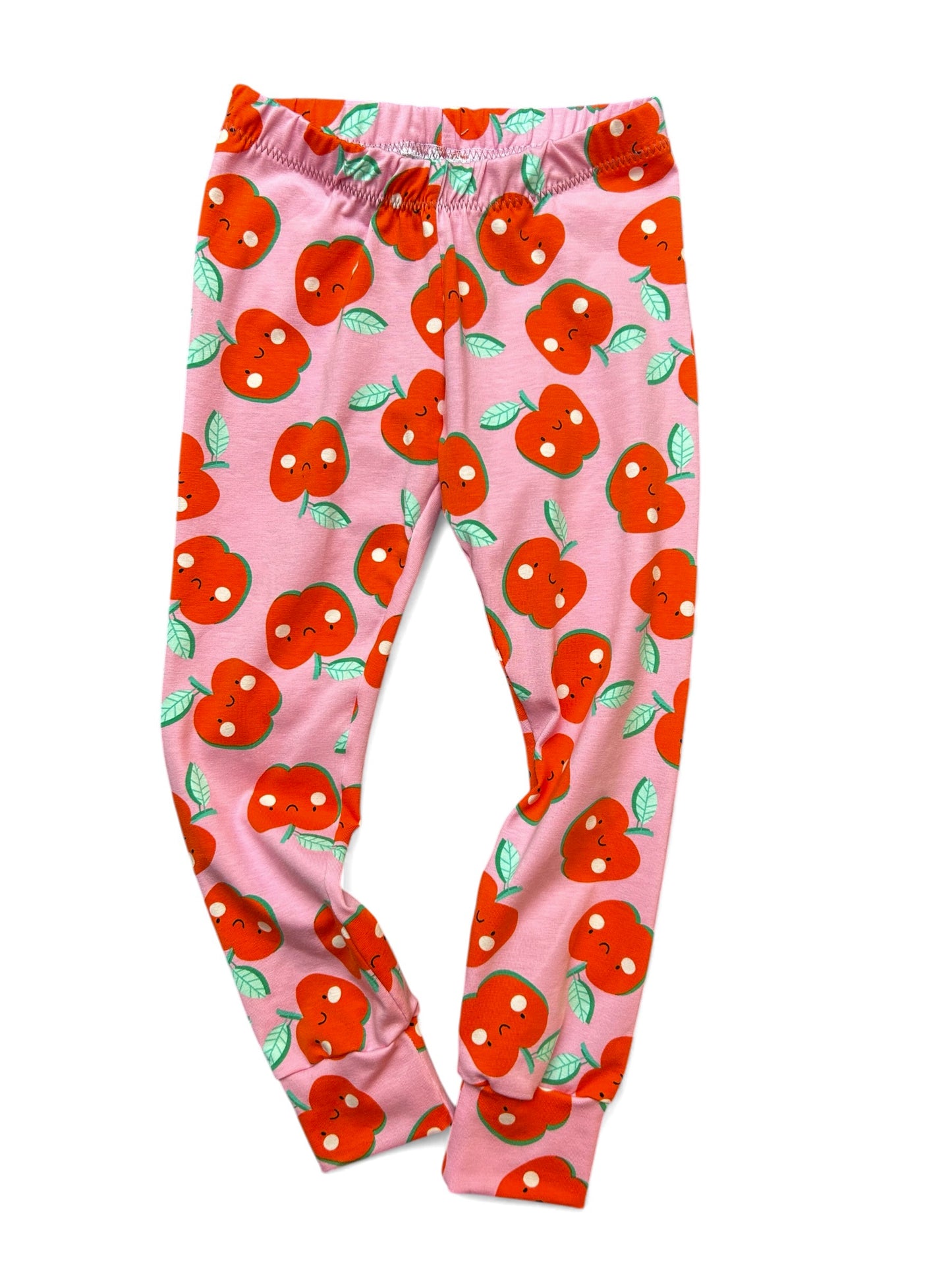 Happy Apples Print Toddler & Children's Jersey Leggings