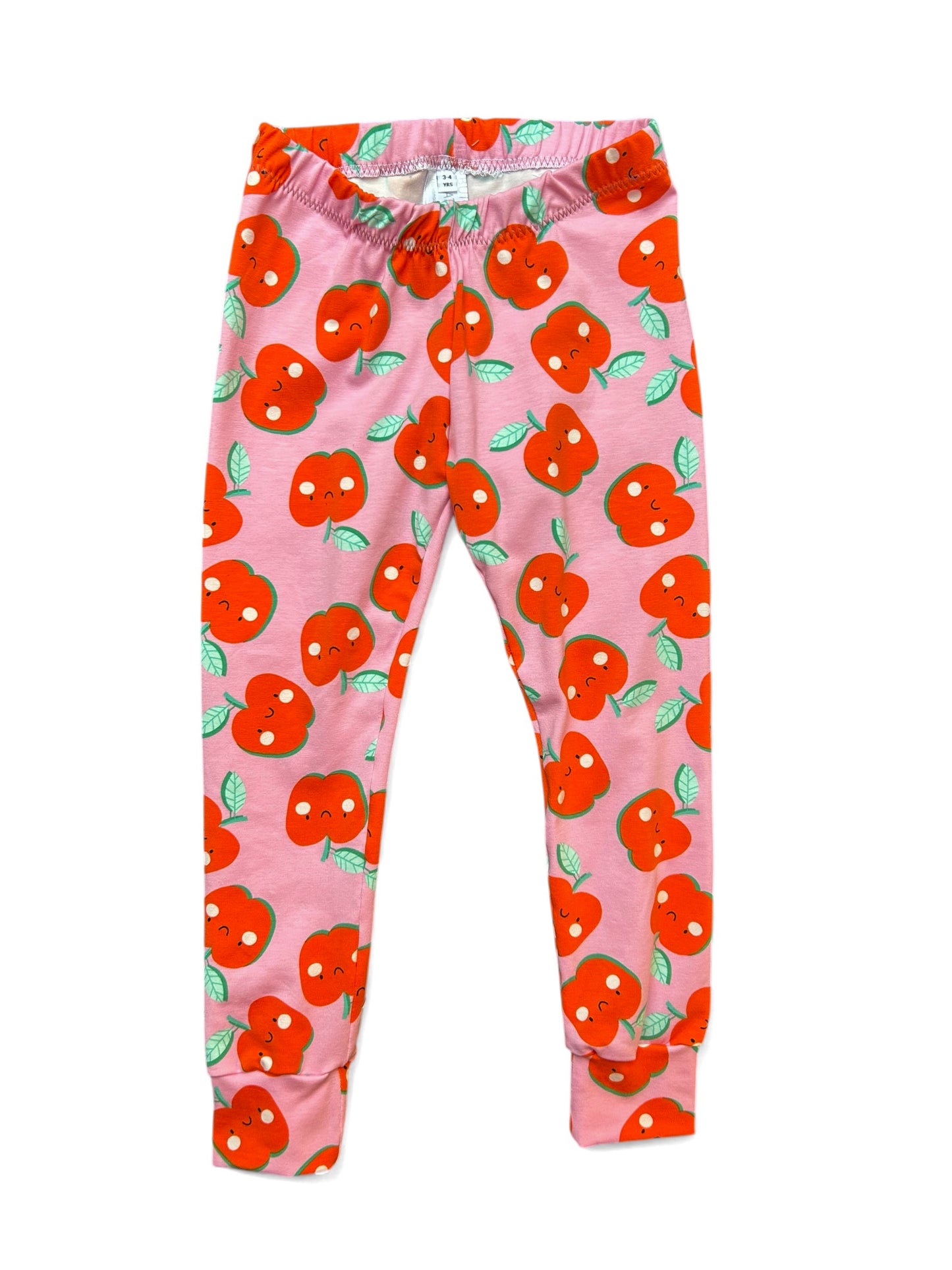 Happy Apples Print Toddler & Children's Jersey Leggings