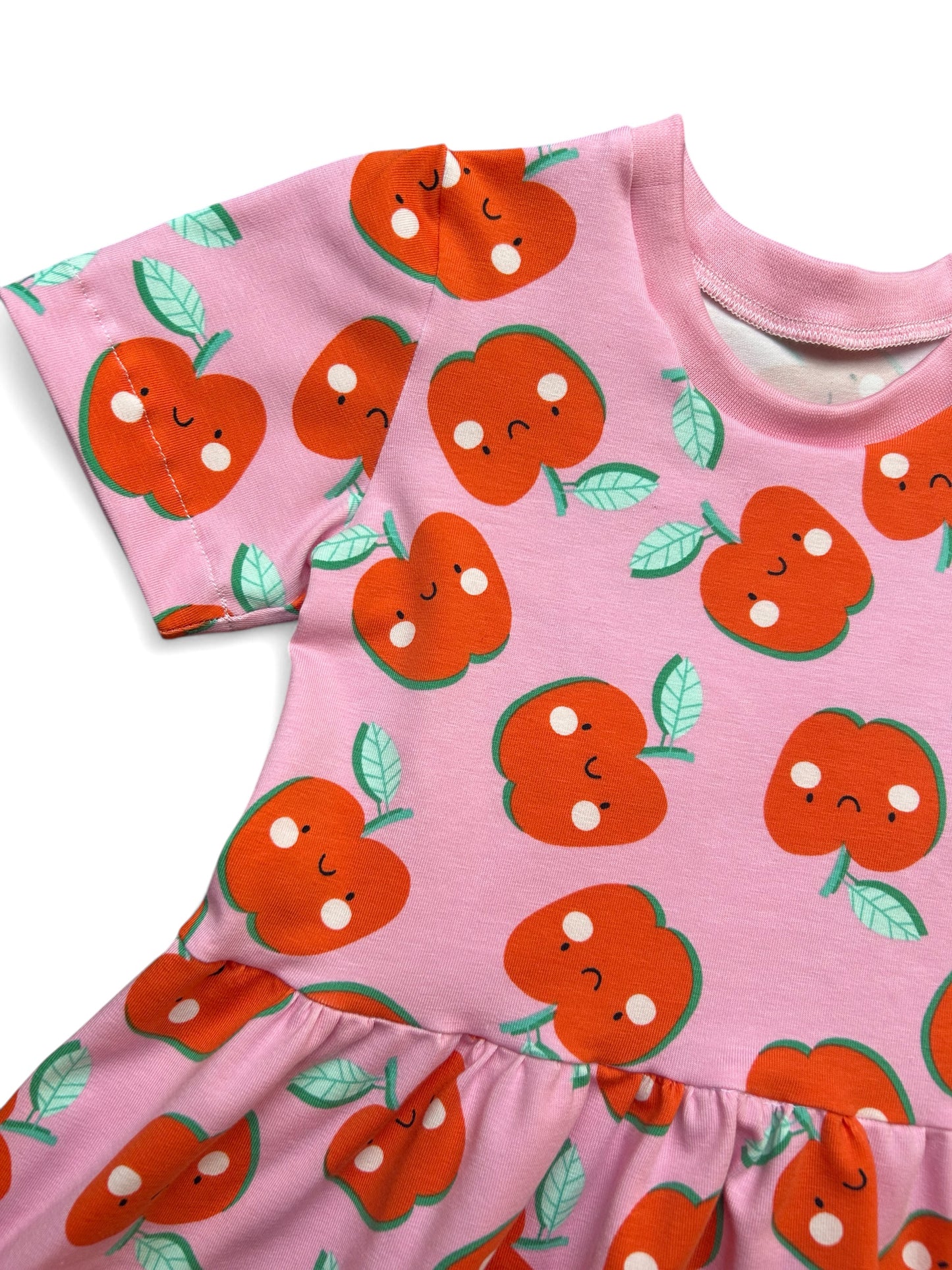 Happy Apples Short Sleeve Baby & Toddler Jersey Dress