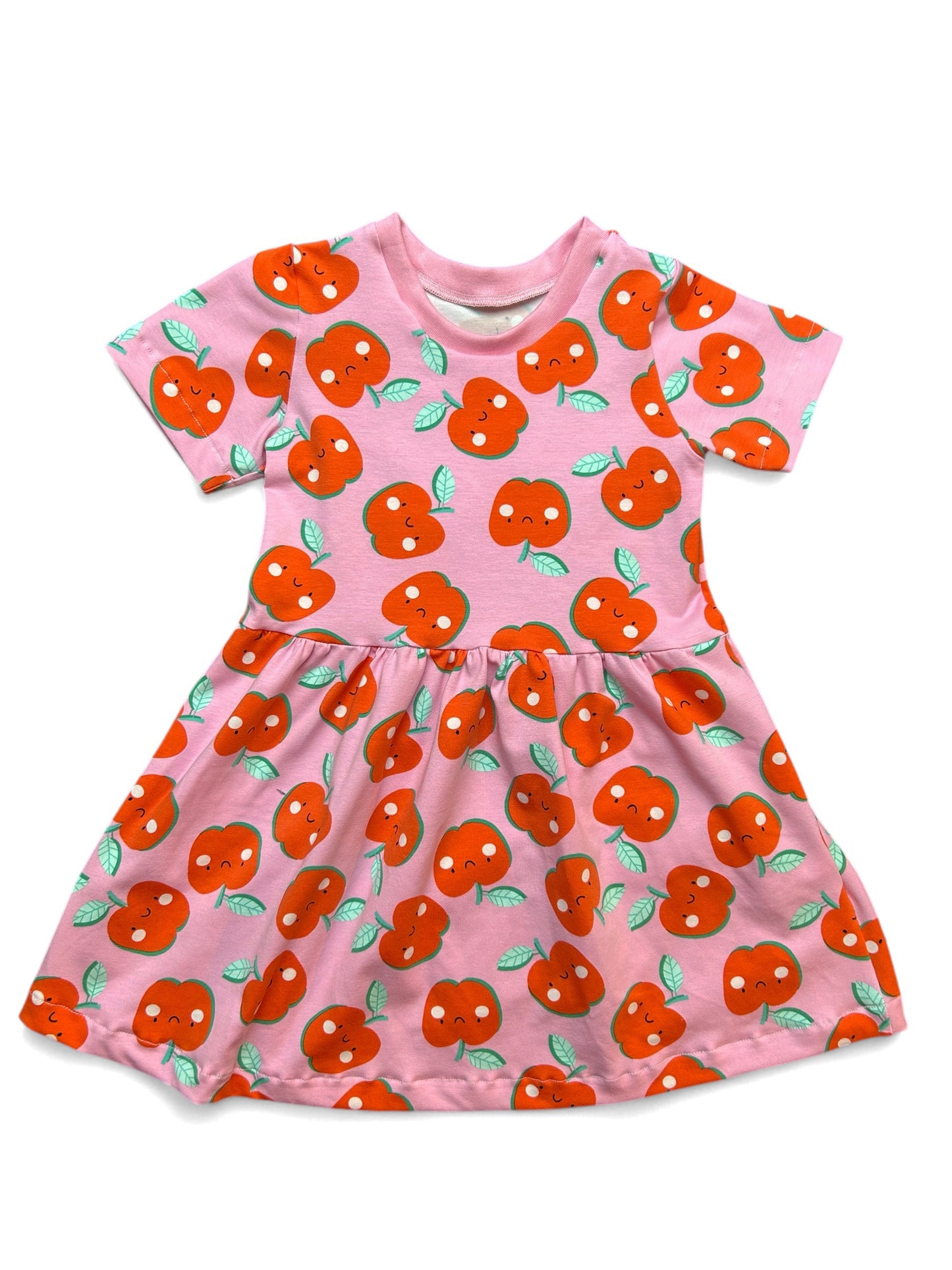 Happy Apples Short Sleeve Baby & Toddler Jersey Dress