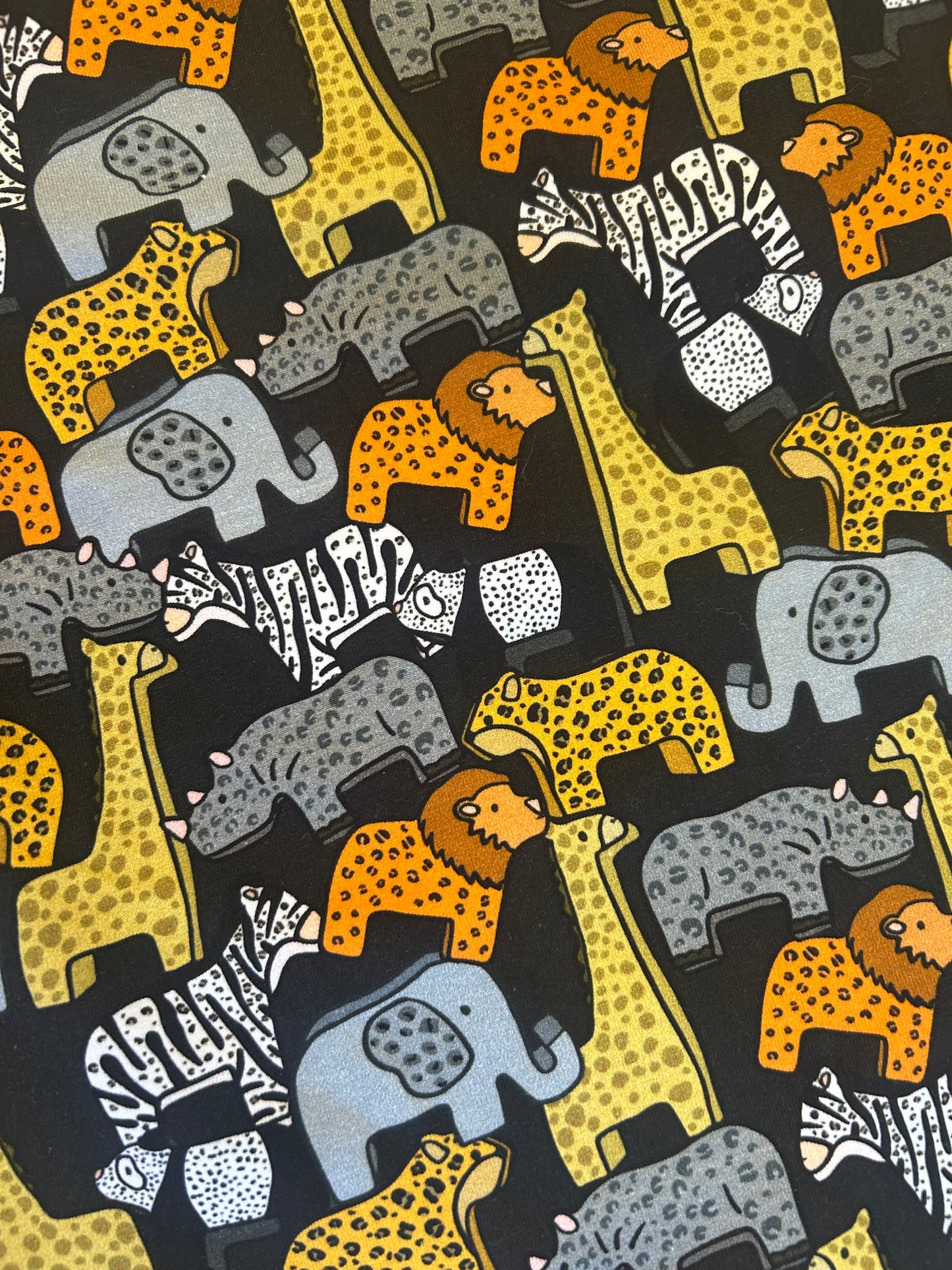 Safari Animals Short Sleeve Baby & Toddler Jersey Dress