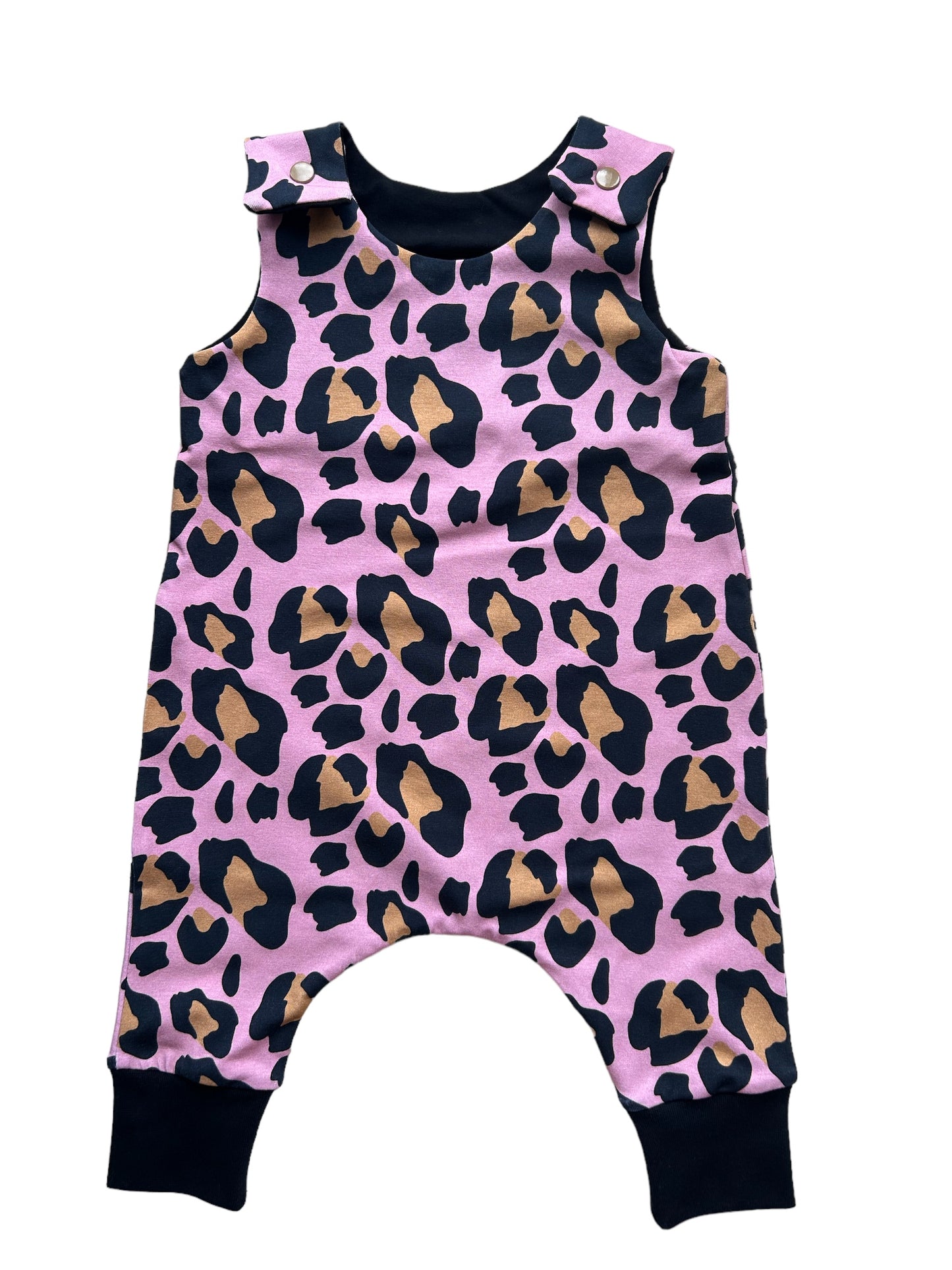 Pink Leopard Print Baby & Toddler Jersey Romper