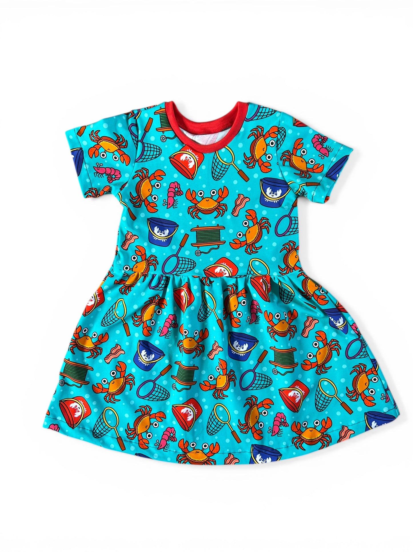 Jeremy the Crab Short Sleeve Baby & Toddler Jersey Dress