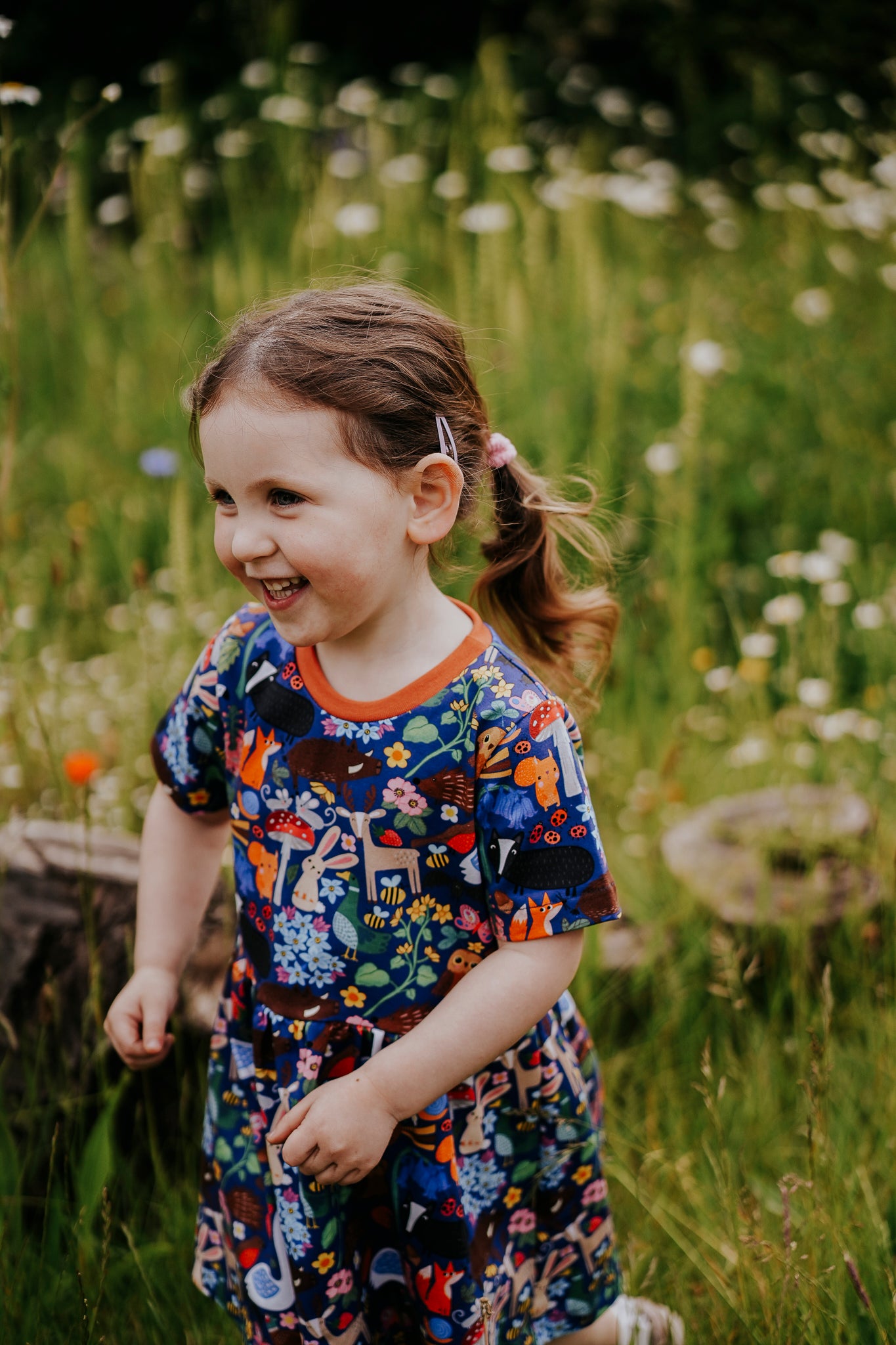 Woodland Animals Short Sleeve Baby & Toddler Jersey Dress