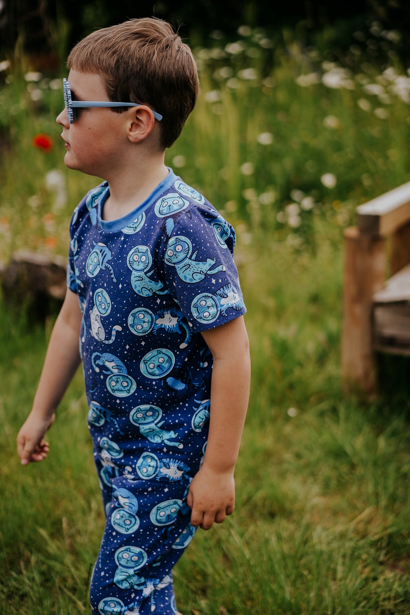 Space Cats Short Sleeve Baby & Toddler Jersey T-Shirt