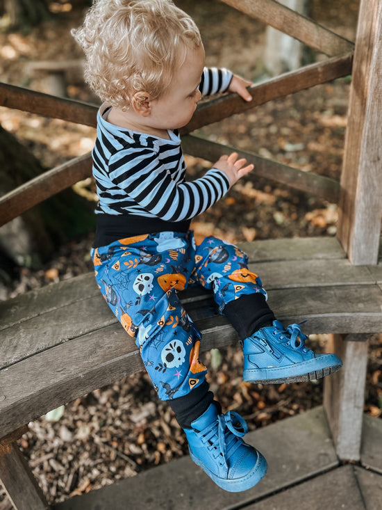 Blue ‘BOO’ Halloween Baby & Toddler Jersey Harem Pants