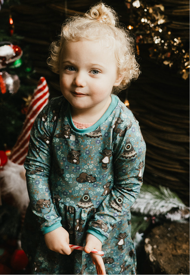 Enchanted Forest Christmas Baby & Toddler Jersey Dress