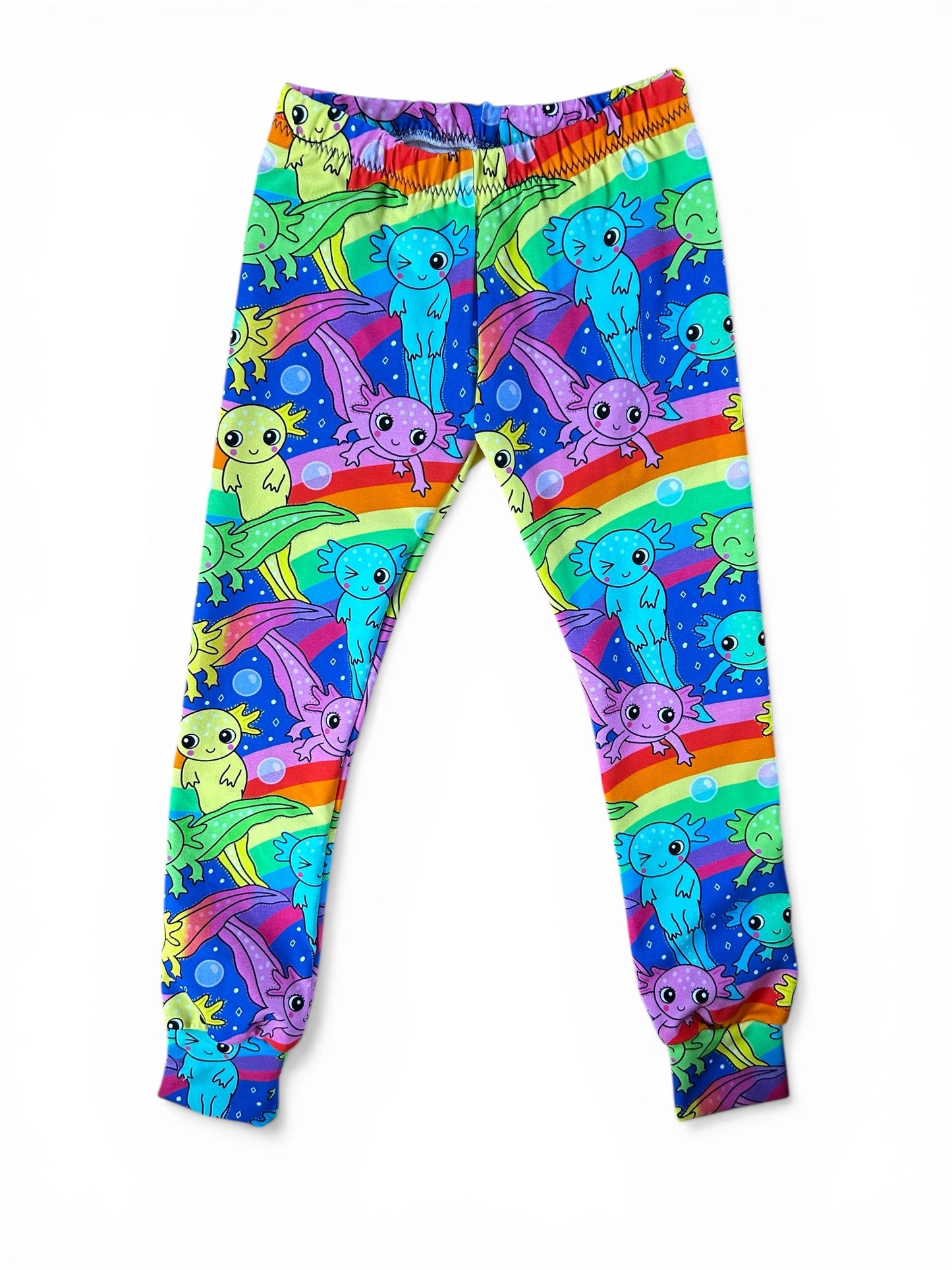 Axelotl Rainbow Toddler & Children's Jersey Leggings