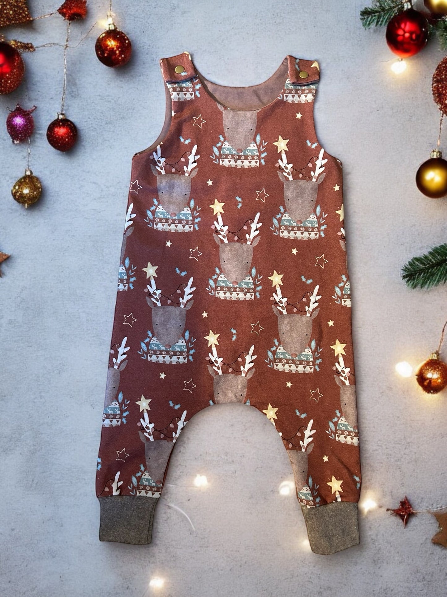 Rufus Reindeer Baby & Toddler Jersey Romper