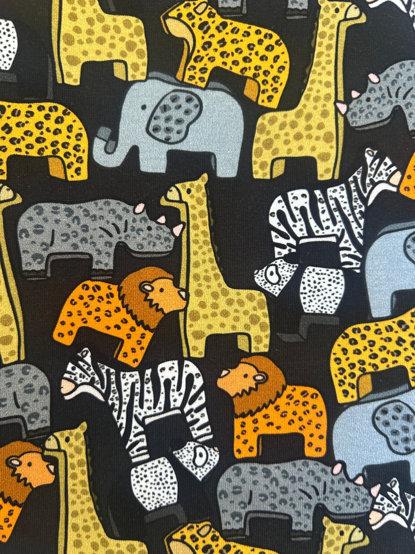 Safari Animals Short Sleeve Baby & Toddler Jersey Dress