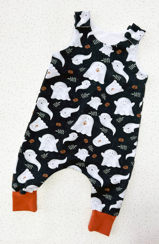 Grey Ghosts Halloween Baby & Toddler Jersey Romper