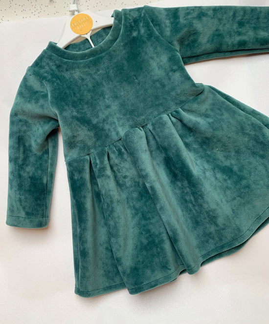 Green Velvet Baby & Toddler Jersey Dress