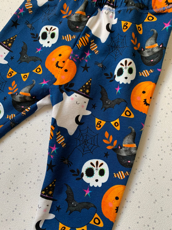 Blue 'BOO' Halloween Toddler & Children's Jersey Leggings