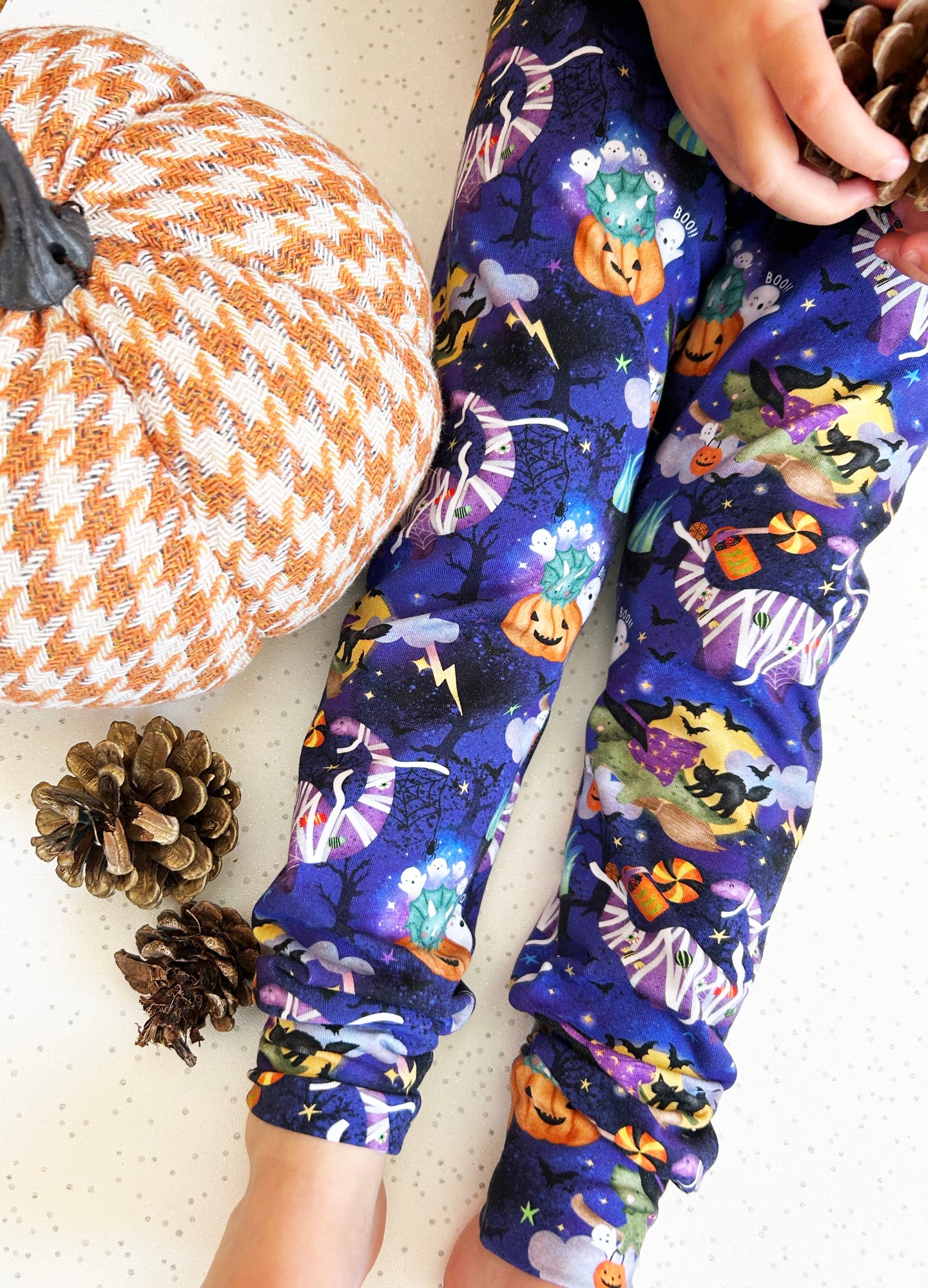 Spooky Pumpkins Halloween Toddler & Children's Jersey Leggings