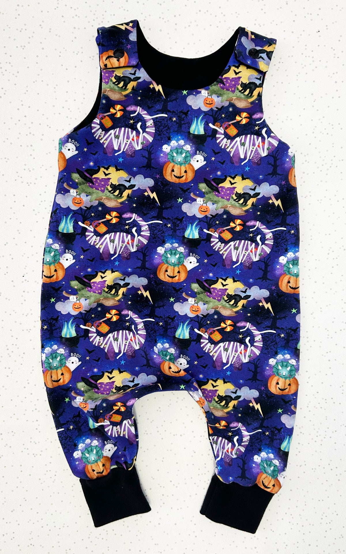 Spooky Pumpkins Halloween Baby & Toddler Jersey Romper