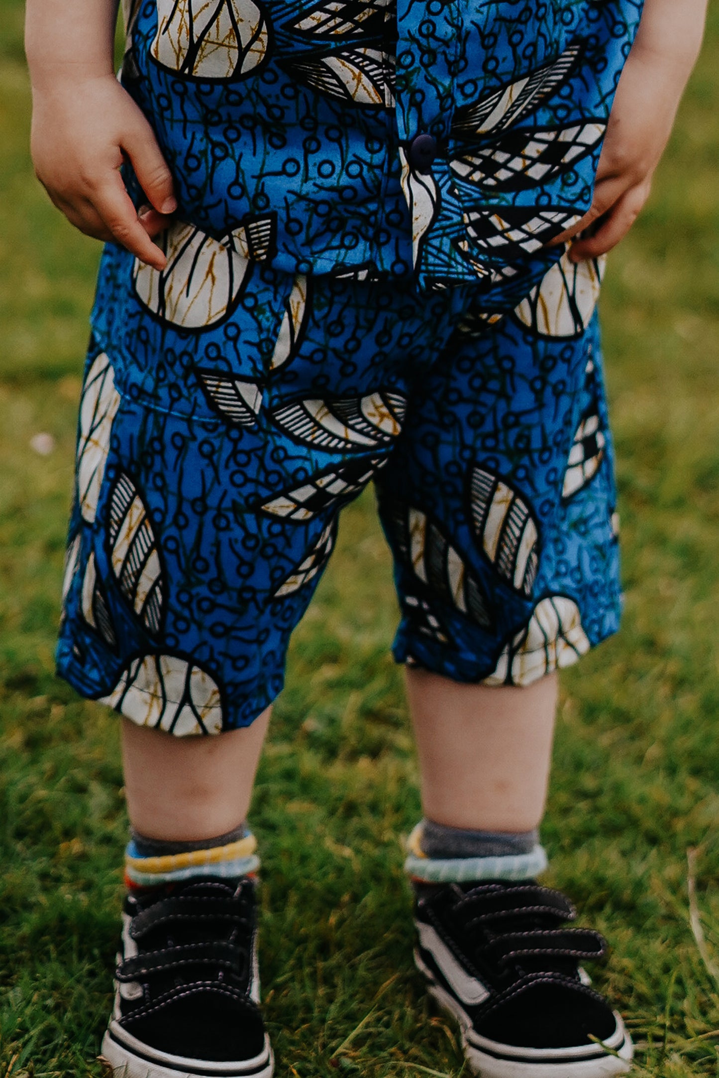 Blue Tribal Print Toddler & Children's Shorts