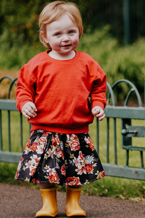 Load image into Gallery viewer, Floral Rose Toddler &amp;amp; Children&amp;#39;s Skirt
