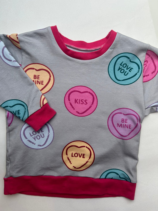 Love Hearts Baby & Children's Sweater Pink Cuffs