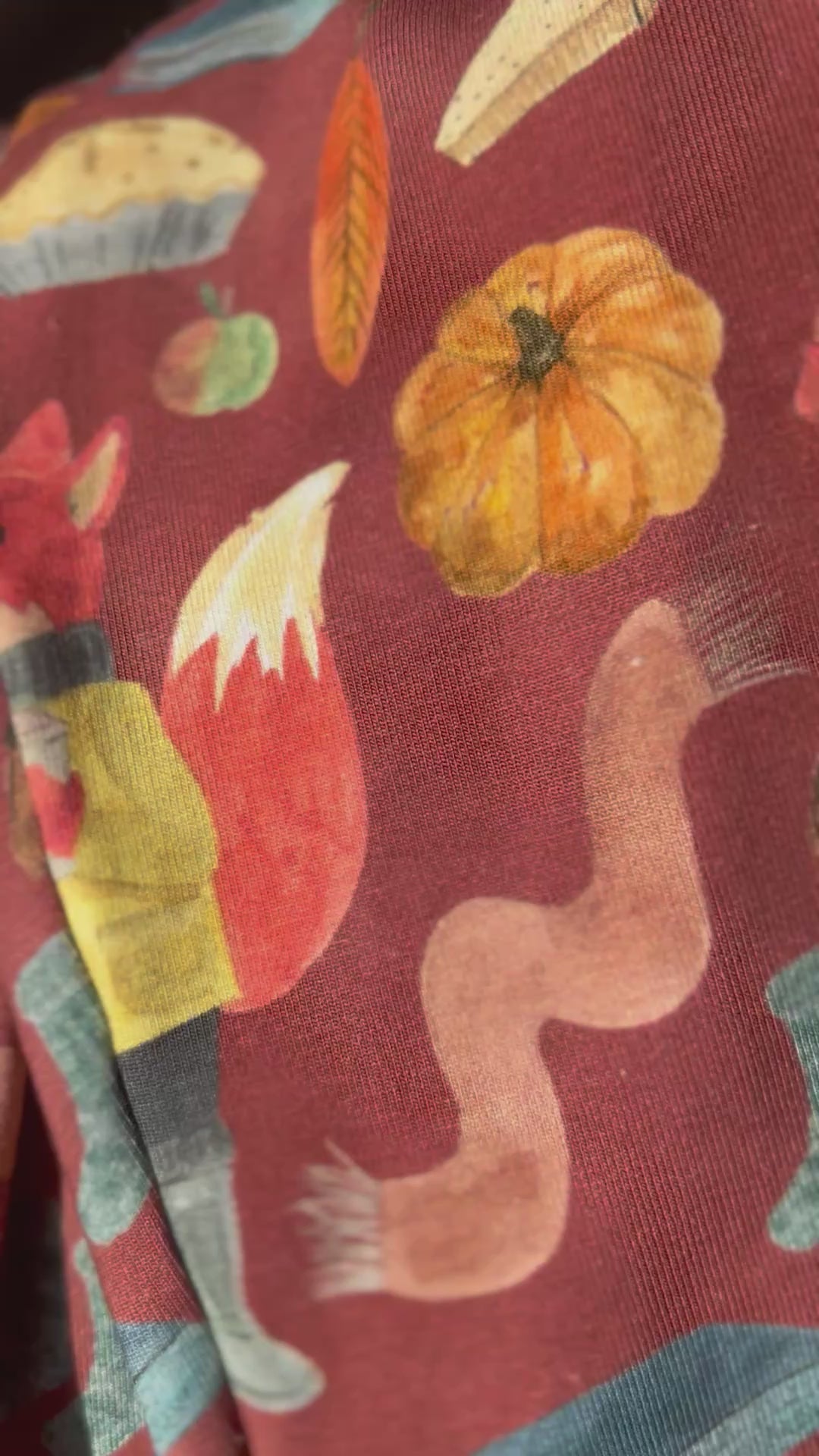Load and play video in Gallery viewer, Autumn Mr Fox Jersey Baby &amp;amp; Toddler Harem Pants
