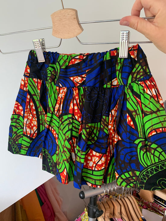 Floral Swirls African Wax Print Toddler & Children's Skirt